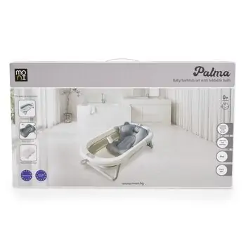 Moni Baby Bathtub Set With Foldable Bath Palma Pink - ჩვილის დასაკეცი აბაზანა, 8 image
