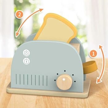 TOOKY TOY Hi Pando ხის ტოსტერი – საუზმის სათამაშო ნაკრები, 3 image
