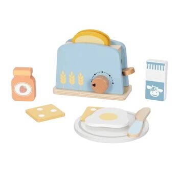 TOOKY TOY Hi Pando ხის ტოსტერი – საუზმის სათამაშო ნაკრები