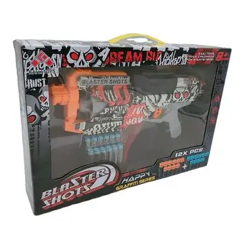 Graffiti Soft Bullet Blaster - სათამაშო გრაფიტის დიზაინის ქაფის ტყვიებიანი თოფი, 4 image