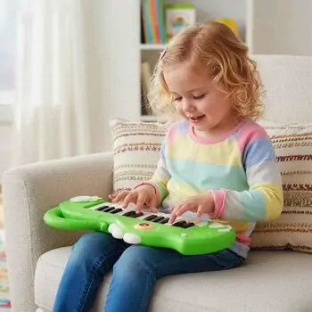 Musical Keyboard Instrument With 25-Key And Microphone - სათამაშო პიანინო 25 კლავიშით და მიკროფონით, 3 image