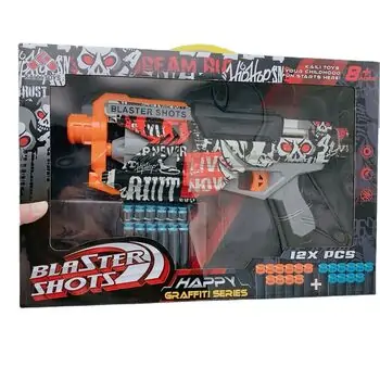 Graffiti Soft Bullet Blaster - სათამაშო გრაფიტის დიზაინის ქაფის ტყვიებიანი თოფი, 5 image