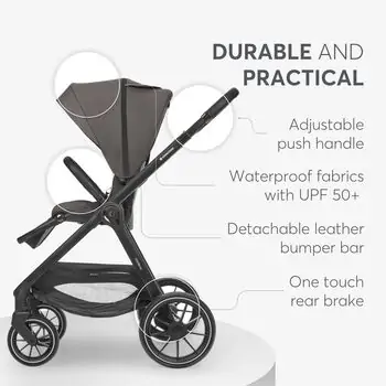 KikkaBoo Modena 4in1 With Carrycot Dark Grey საბავშვო ეტლის კომპლექტი + საჩუქარი მანეჟი, 11 image