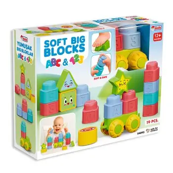 Dede Soft Big Blocks ABC & 123  04095  - სათამაშო ასაწყობი კუბიკები, 2 image