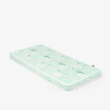 KikkaBoo Mattress Fantasia 60x120x9cm Clouds Mint ბამბის მატრასი