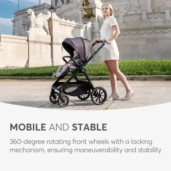KikkaBoo Modena 4in1 With Carrycot Dark Grey საბავშვო ეტლის კომპლექტი + საჩუქარი მანეჟი, 10 image