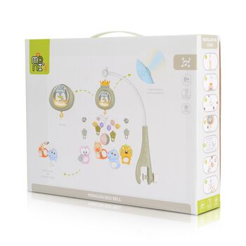 Moni Toys Baby bed bell Penguin Grey -  მობაილი, 7 image