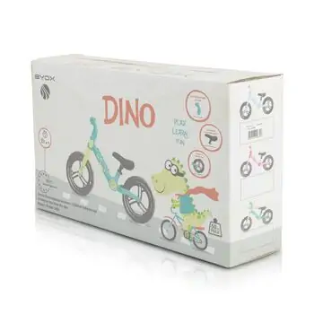 Byox Balance bike Dino blue - საბავშვო ველოსიპედი (ბალანს ბაიკი), 7 image