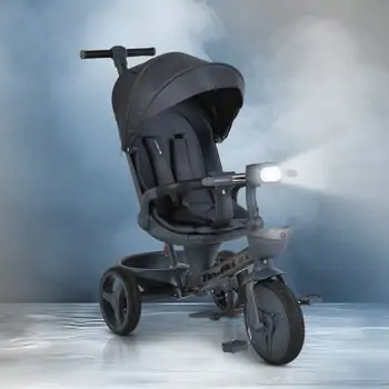 Byox Tricycle Fusion Lux Dark Grey - სასეირნო ველო-ეტლი, 2 image