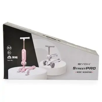 Byox Scoter 2in1 StreetPro Pink - სკუტერი (სამაკატი), 11 image