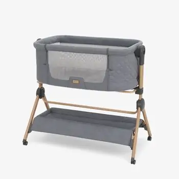 KikkaBoo 2in1 bedside crib and highchair Sleat Me Grey - ახალშობილის საწოლი/სკამ-მაგიდა, 3 image