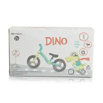 Byox Balance bike Dino blue - საბავშვო ველოსიპედი (ბალანს ბაიკი), 6 image