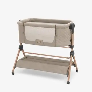 KikkaBoo 2in1 bedside crib and highchair Sleat Me Beige - ახალშობილის საწოლი/სკამ-მაგიდა, 3 image