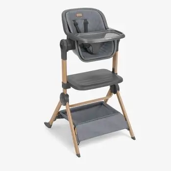 KikkaBoo 2in1 bedside crib and highchair Sleat Me Grey - ახალშობილის საწოლი/სკამ-მაგიდა, 4 image