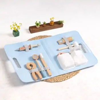 Tooky Toy Educational Dentist Playset - ხის განსავითარებელი სათამაშო სტომატოლოგიური ნაკრები, 3 image