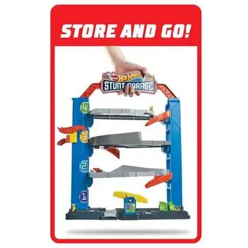 Hot Wheels City Stunt Garage Play Set საბავშვო სათამაშო ტრასა, 3 image