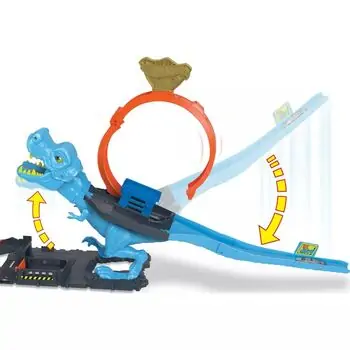 Hot Wheels City T-Rex Chomp Down TVD საბავშვო სათამაშო ტრასა, 4 image