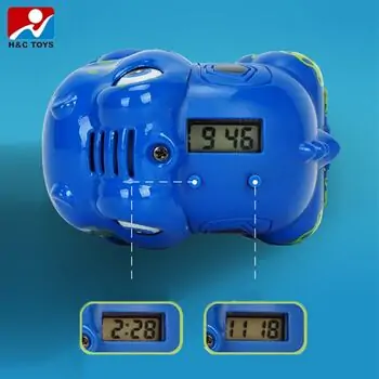 Pull Back Blue Car with Watch - საბავშვო საათი სათამაშო მანქანით, 6 image