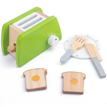 Wooden Toaster With Accsesoriess - სათამაშო ხის ტოსტერი, 4 image