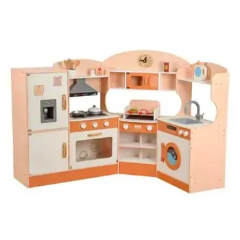Wooden Corner Kitchen Playset With Accessories - საბავშვო ხის კუთხის სამზარეულო, 5 image