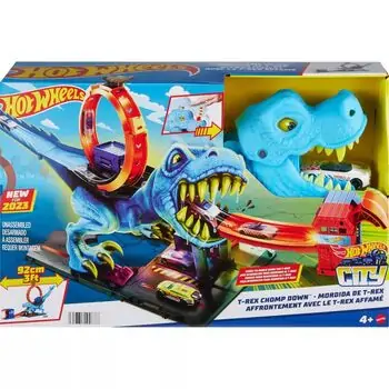 Hot Wheels City T-Rex Chomp Down TVD საბავშვო სათამაშო ტრასა, 7 image