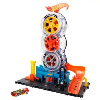 Hot Wheels HDP02 City Super Twist Tire Shop Playset საბავშვო სათამაშო ტრასა, 2 image