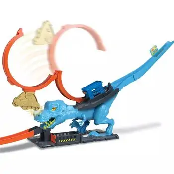 Hot Wheels City T-Rex Chomp Down TVD საბავშვო სათამაშო ტრასა, 6 image