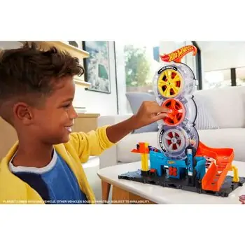 Hot Wheels HDP02 City Super Twist Tire Shop Playset საბავშვო სათამაშო ტრასა, 3 image