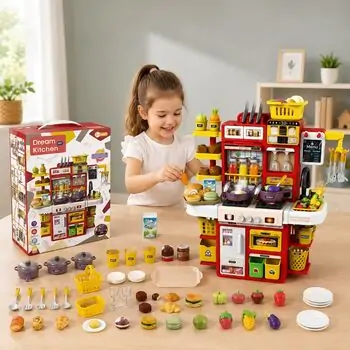 Multifunctional Red Kitchen Set - მრავალფუნქციური წითელი სამზარეულო