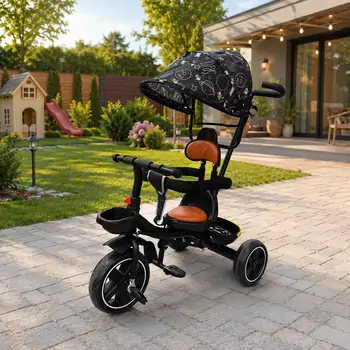 Aero Tricycle Black - სასეირნო ველო-ეტლი