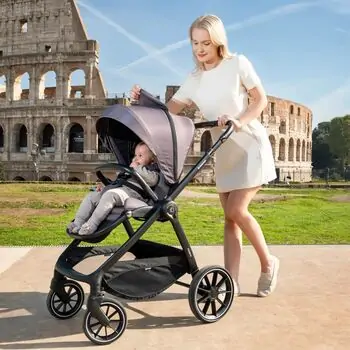 KikkaBoo Modena 4in1 With Carrycot Army Green საბავშვო ეტლის კომპლექტი + საჩუქარი ელექტრო შეზლონგი, 11 image