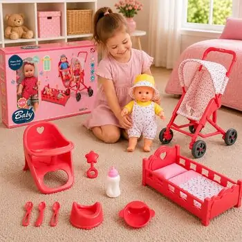 Baby Doll With Newborn Accessories - სათამაშო თოჯინა აქსესუარებით
