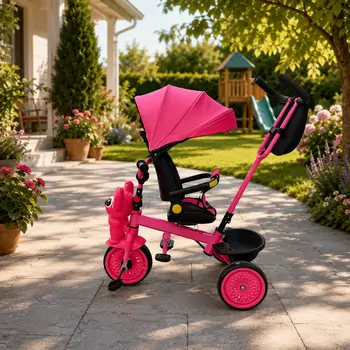 Stitch Tricycle Rose With Music And Light - სასეირნო ველო-ეტლი, 4 image