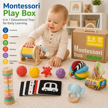 Tooky Toy Montessori Sensor Play Set  - განსავითარებელი სათამაშო
