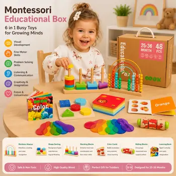 Tooky Toy Montessori  Educational Play Box - განსავითარებელი სათამაშო