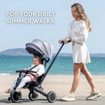 Kikkaboo Tricycle 8in1 Trix 2 Mint სამ თვლიანი ველო-ეტლი, 11 image