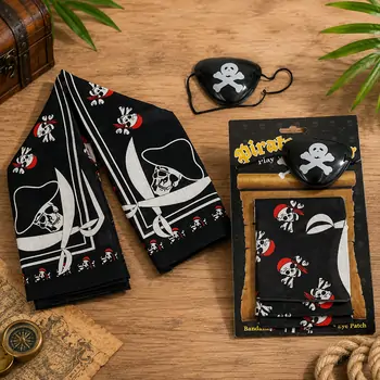 Koopman Pirate Bandana With Eyepatch - სათამაშო მეკობრის თავსახვევი და სათვალე