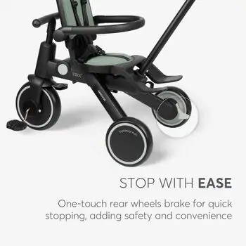 Kikkaboo Tricycle 8in1 Trix 2 Mint სამ თვლიანი ველო-ეტლი, 8 image