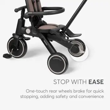 Kikkaboo Tricycle 8in1 Trix 2 Beige სამ თვლიანი ველო-ეტლი, 7 image