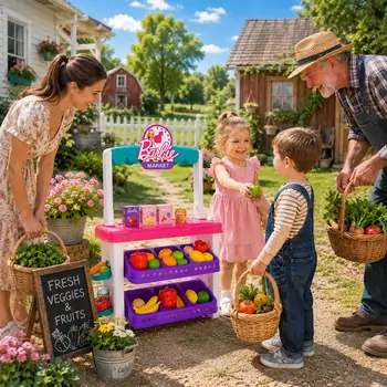 Barbie Supermarket With Light and Sound - ბარბის ფუნქციური დახლ-მაღაზია
