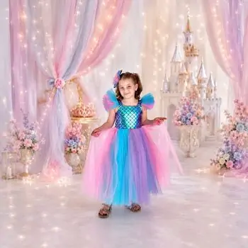 Little Mermaid Colorful Dress - საბავშვო კაბა