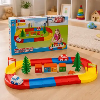 MINI CITY ROAD SET PILSAN-ის სათამაშო "პატარა ქალაქის გზა" 07 685