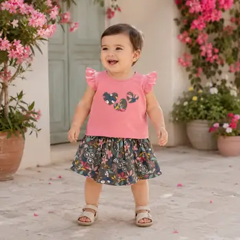 Big Heart 2 In 1 Dress Set Pink - საბავშვო ორეული