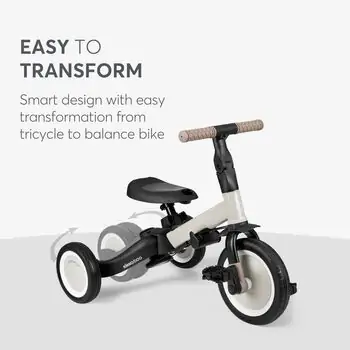 Kikkaboo Tricycle 5in1 Flip Beige - სამ თვლიანი ველო-ეტლი, 8 image