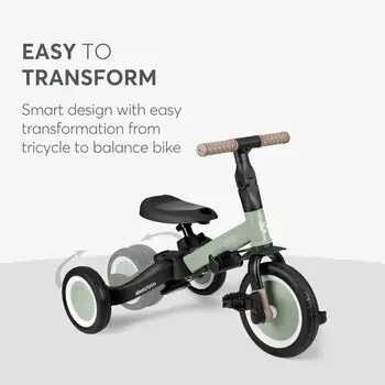 Kikkaboo Tricycle 5in1 Flip Army Green - სამ თვლიანი ველო-ეტლი, 7 image
