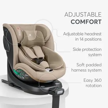 KikkaBoo i-Twist i-Size 2026 Sand - მანქანის სავარძელი (ქარსითი), 5 image