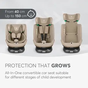 KikkaBoo i-Twist i-Size 2026 Sand - მანქანის სავარძელი (ქარსითი), 4 image