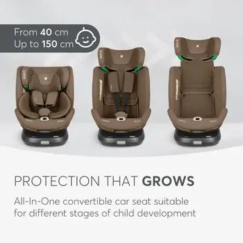 KikkaBoo i-Twist i-Size 2026 Coffee - მანქანის სავარძელი (ქარსითი), 4 image