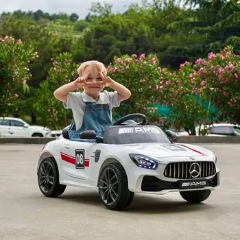 Mercedes Benz GTR Car White - ელექტრო მანქანა, 2 image