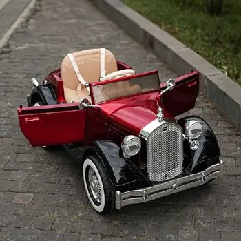 Rolls Royce Vintage Style Car Painted Red - ელექტრო მანქანა, 18 image